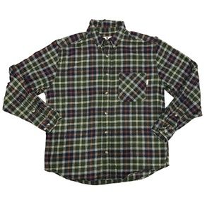 Woolrich Plaid Flannel Long Sleeve Button Front Shirt Size L